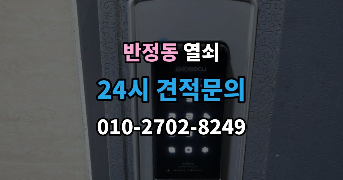 반정동 열쇠 출장 안내 - 도어클로저 조정이 필요한 대표 증상
