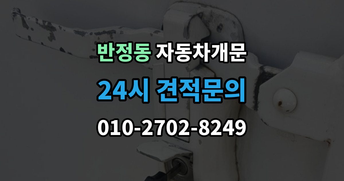 반정동 자동차 문 잠김 출장 안내 - 겨울철 결빙으로 인한 잠김과 구분하는 법