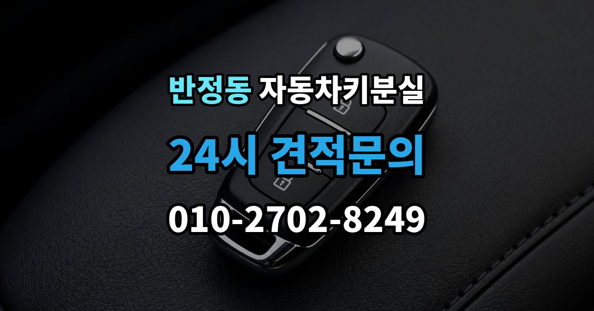 반정동 차 키 잃어버렸을 때 지갑과 같이 잃어버렸을 때 처리 순서