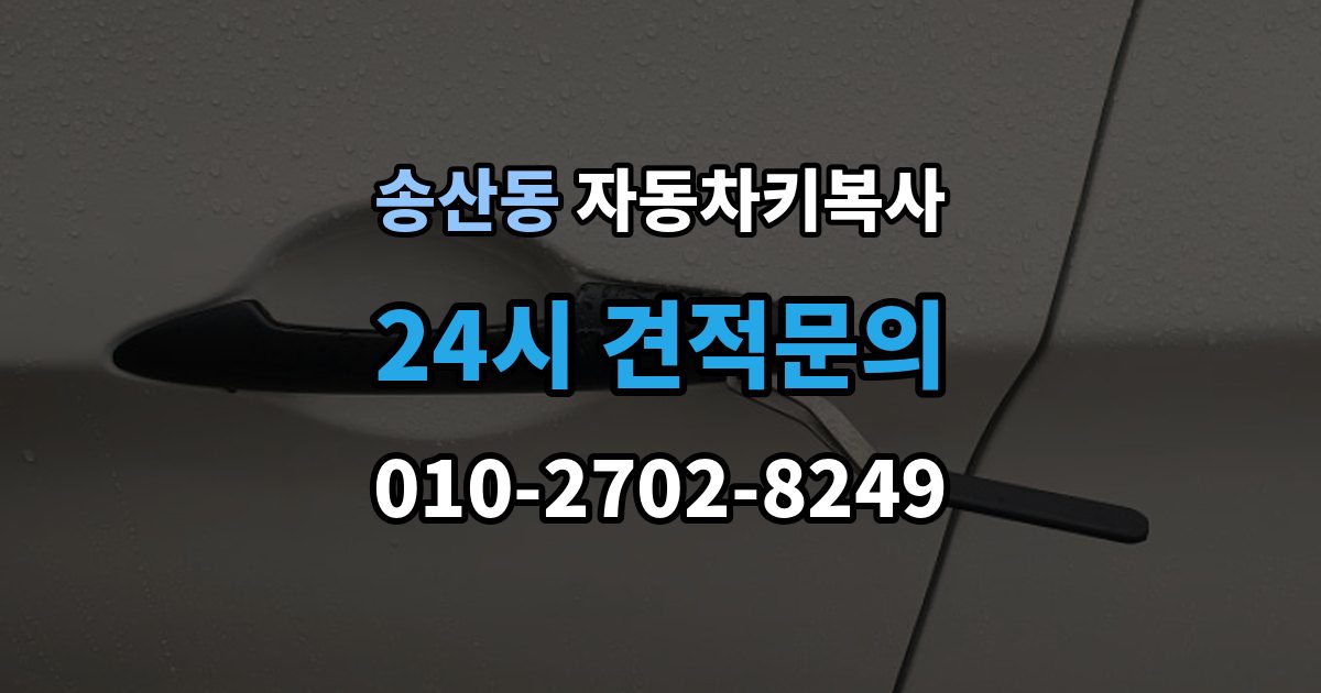 화성시 병점구 송산동 자동차키 복사 차량 잠금 해제용 키가 따로 필요한 경우