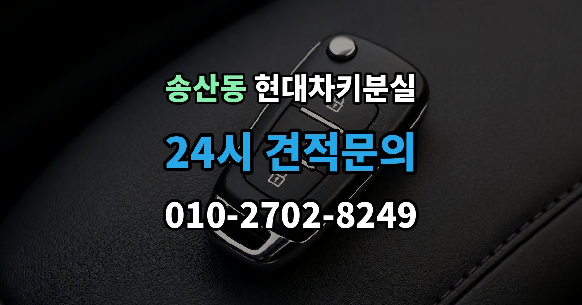 화성시 병점구 송산동 현대 차키 분실 운행 중 경고가 뜨는 경우와 원인