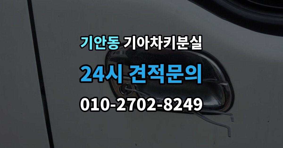 기안동 기아 차키 분실 문은 열리는데 시동이 안 걸릴 때 확인할 점