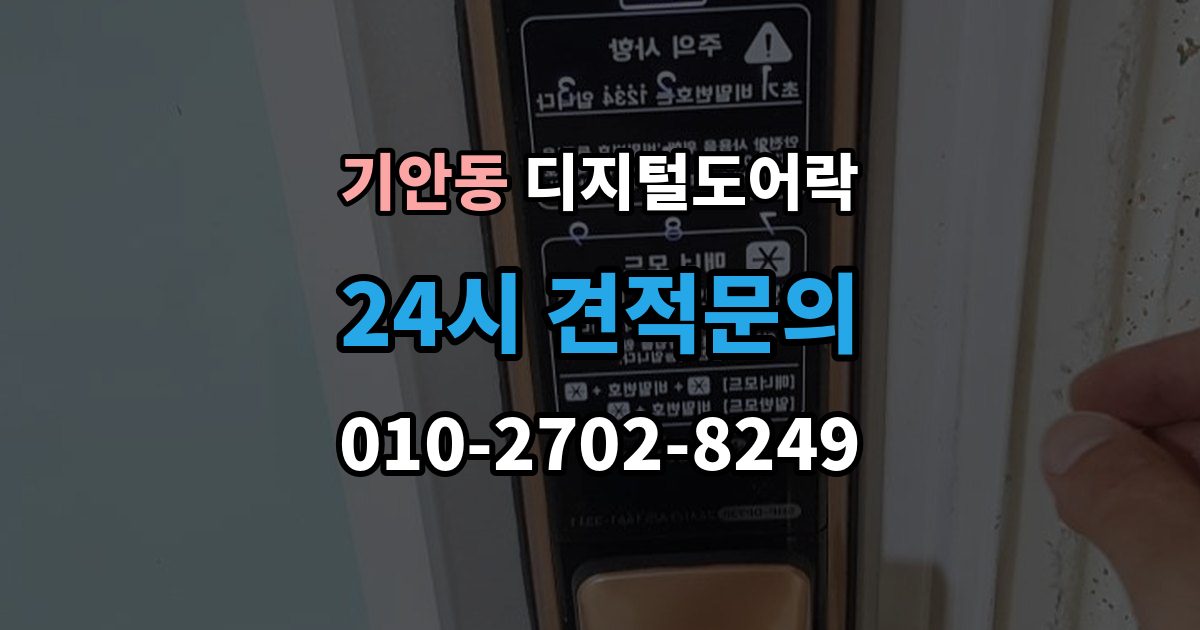 기안동 디지털 도어락 출장 안내 - 리셋이 필요한 상황과 주의사항