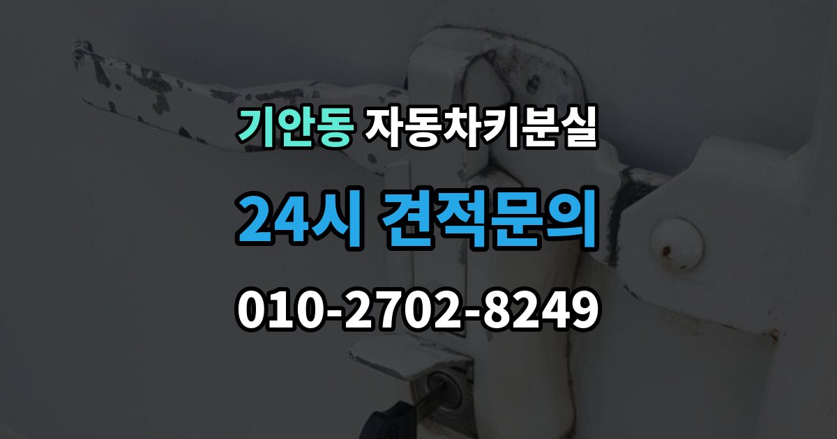 기안동 차 키 잃어버렸을 때 출장 안내 - 임시 대응과 정식 재발급 차이