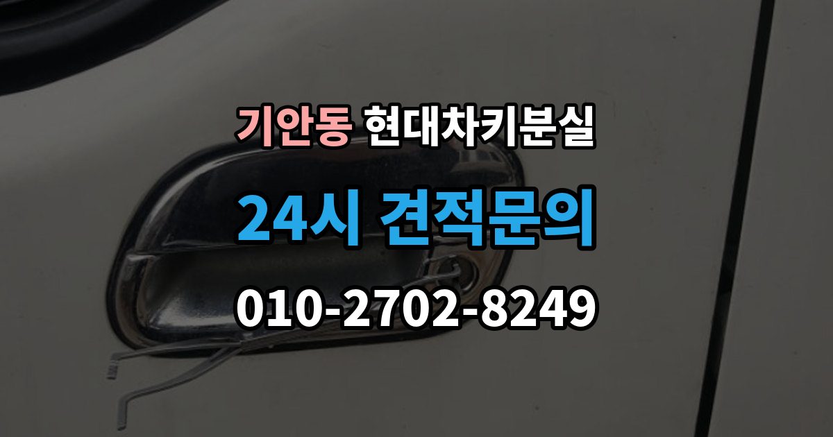 기안동 현대 차키 분실 전자식 키가 완전히 먹통일 때 살펴볼 순서