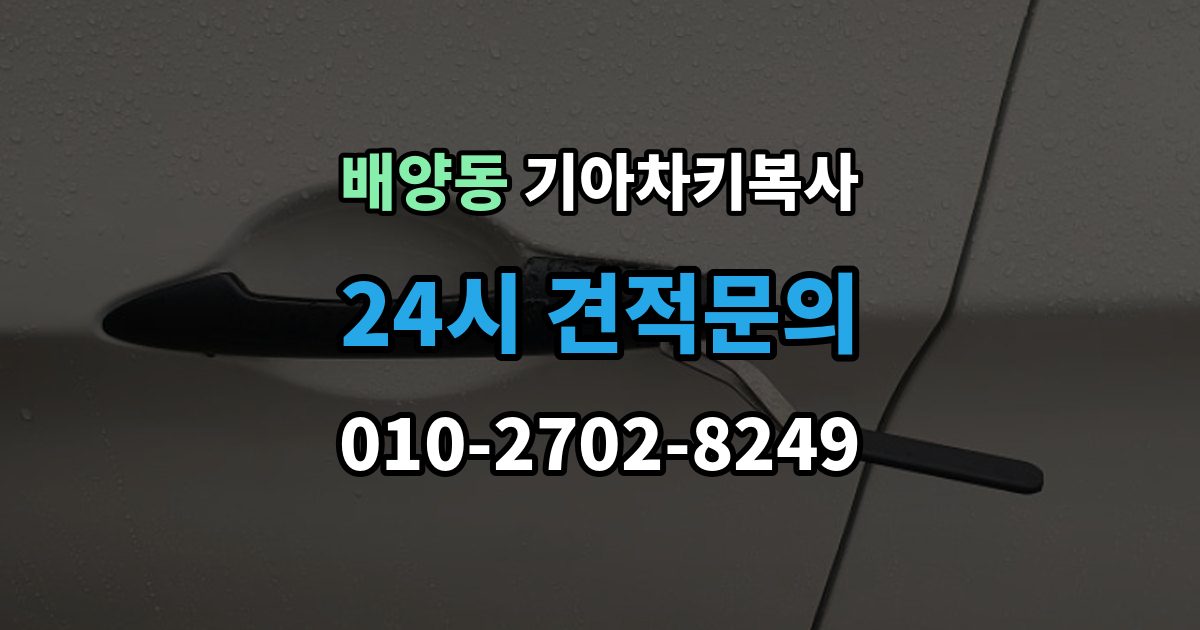 배양동 기아 차키 복사 열쇠 모양이 같아도 작동이 다른 사례들