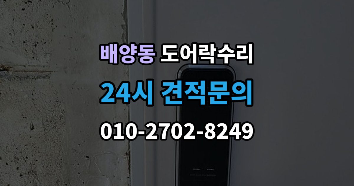 배양동 도어락 수리 출장 안내 - 잠금이 유지되지 않을 때 나타나는 대표 증상
