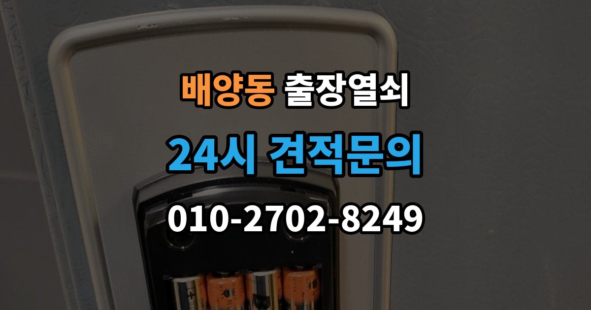 배양동 출장 열쇠 출장 안내 - 비상키 활용이 필요한 대표 상황