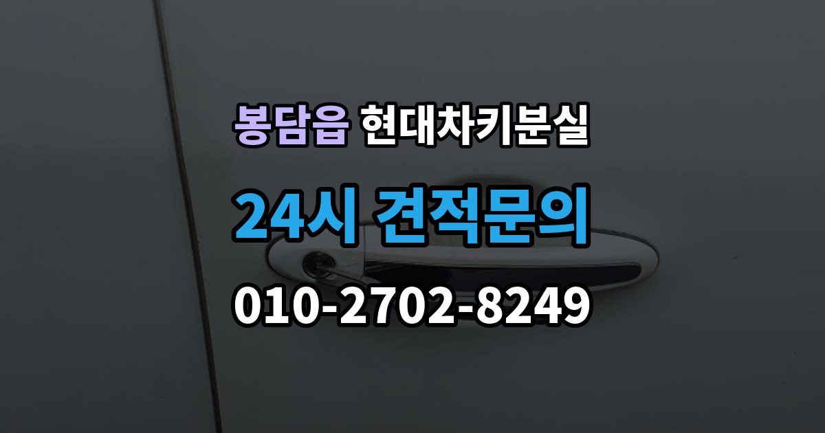 봉담읍 현대 차키 분실 운행 중 경고 메시지가 뜨는 원인 정리
