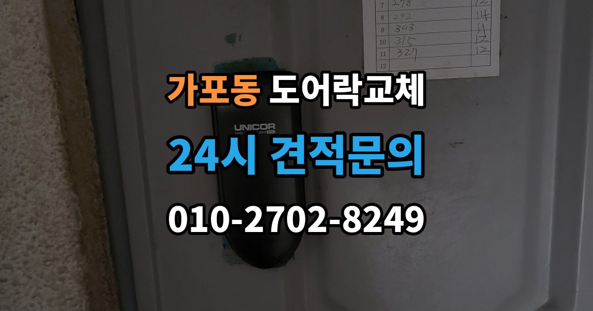 가포동 도어락 교체 임대인과 비용 부담을 나누는 일반적인 기준