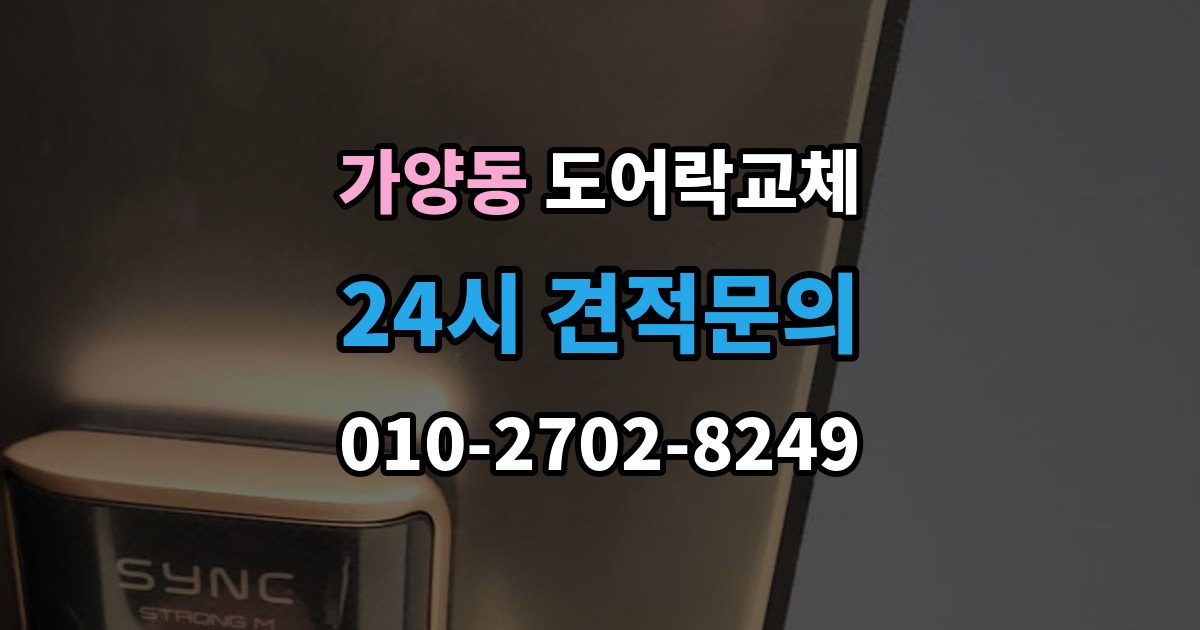 대전 동구 가양동 도어락 교체 보조키형에서 주키형으로 바꿀 때 타공 문제