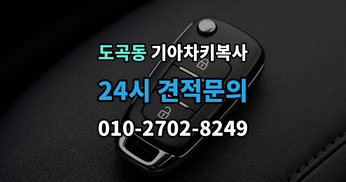 도곡동 기아 차키 복사 차주 확인 절차와 준비 서류 정리