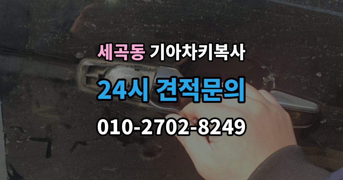 세곡동 기아 차키 복사 긴급 출동 전에 알아둘 가능 범위