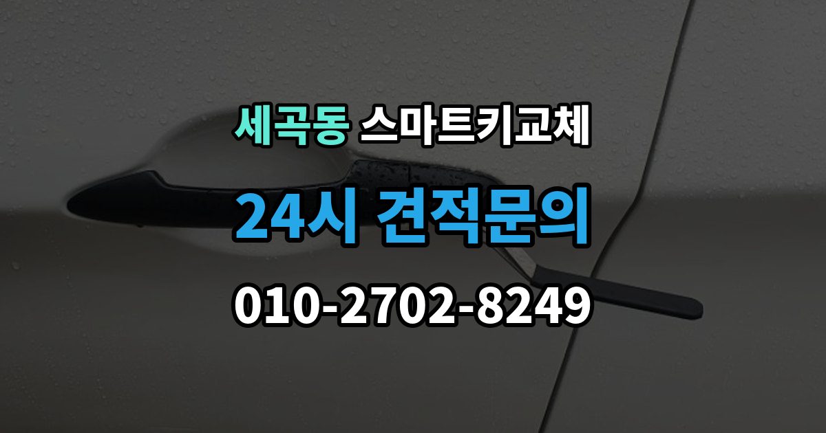 세곡동 스마트키 교체 차량 문이 잠긴 채 보일 때 상담 전 확인할 점