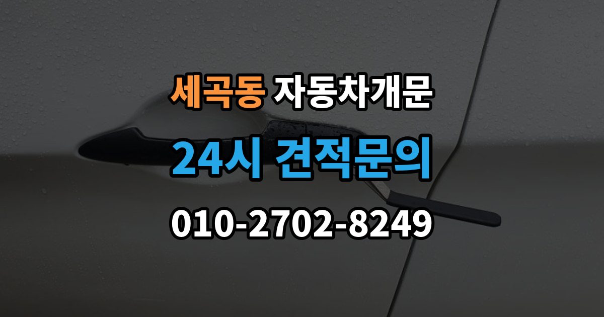 세곡동 자동차 문 잠김 겨울철 결빙으로 인한 잠김과 구분하는 법