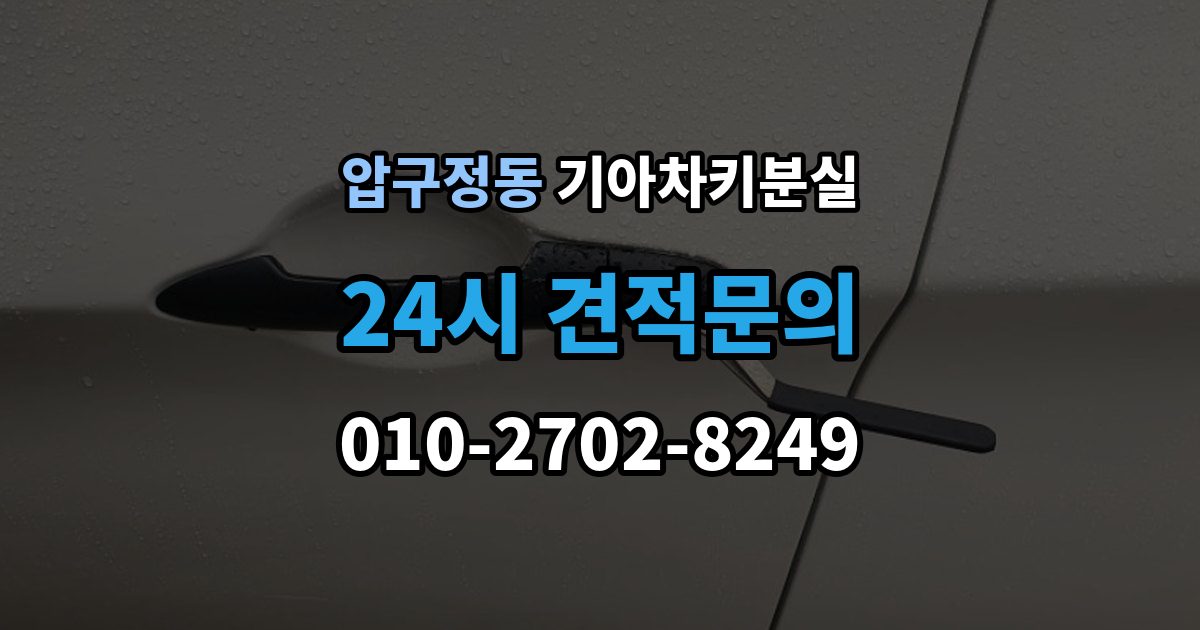 압구정동 기아 차키 분실 출장 안내 - 찾은 뒤에도 재등록이 필요한 경우