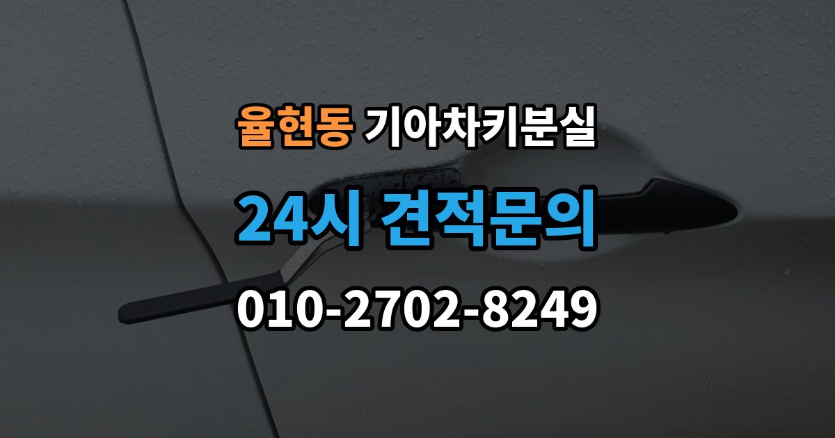 강남구 율현동 기아 차키 분실 출장 안내 - 정비소와 서비스센터 중 어디를 먼저 갈지