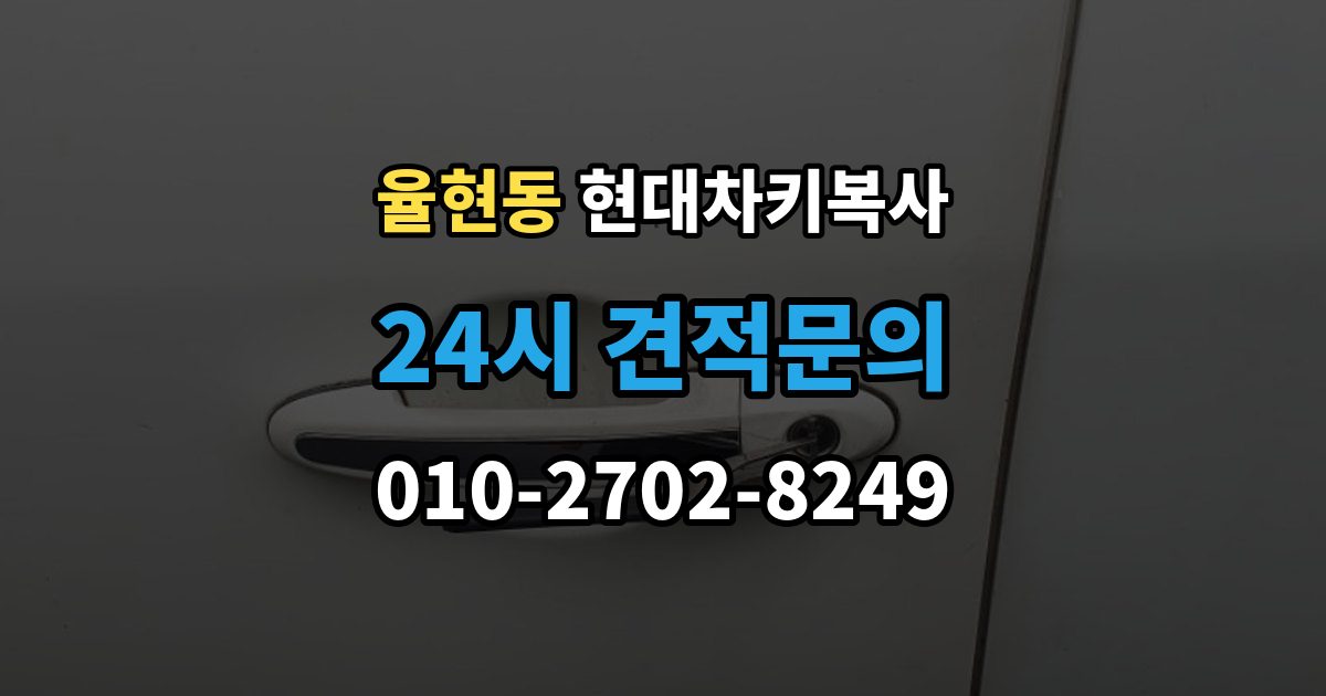 강남구 율현동 현대 차키 복사 출장 안내 - 스마트키 배터리 교체와 함께 점검할 것