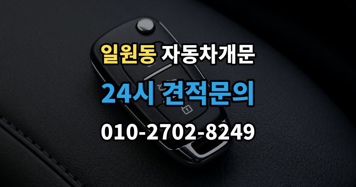 일원동 차 문 잠겼을 때 시동 걸린 채 잠겼을 때 확인할 점