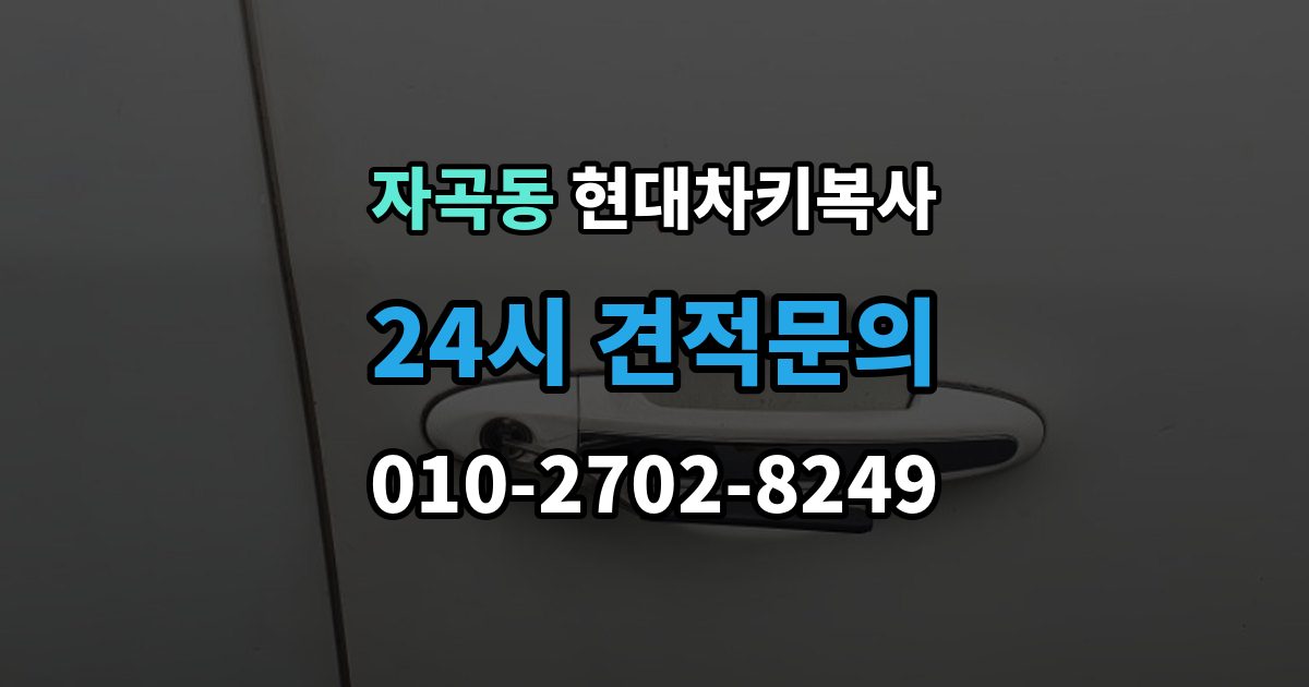 자곡동 현대 차키 복사 키칩 등록과 단순 복사의 차이