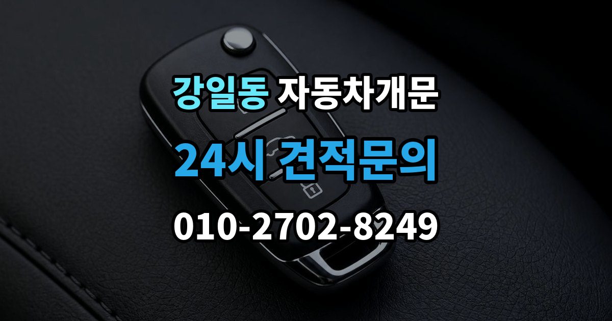 강일동 차 문 잠겼을 때 문은 열려도 시동이 안 걸릴 때 구분법