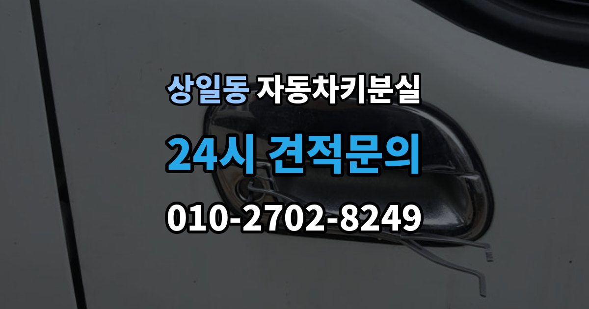 상일동 자동차키 분실 제조사 서비스센터와 현장업체 차이