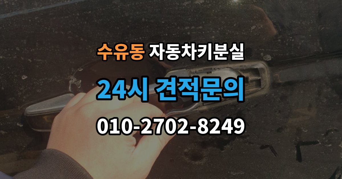 수유동 자동차키 분실 문을 여는 방식별 장단점