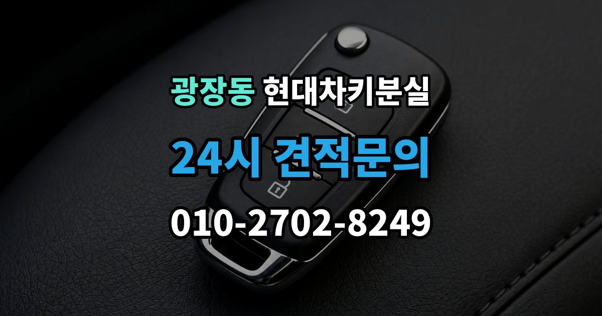 광장동 현대 차키 분실 전자식 키가 완전히 먹통일 때 살펴볼 순서