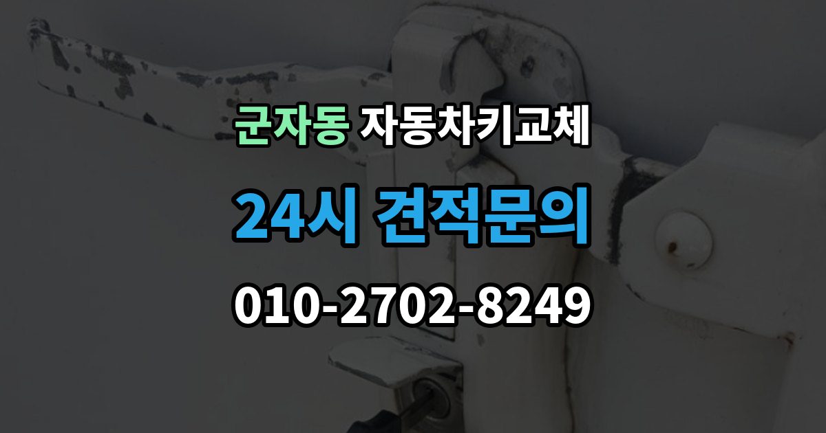 광진구 군자동 자동차키 교체 문을 여는 방식별 장단점