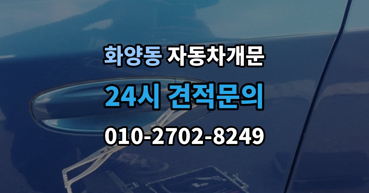 화양동 차 문 잠겼을 때 리모컨 배터리 방전과 잠김을 구분하는 법