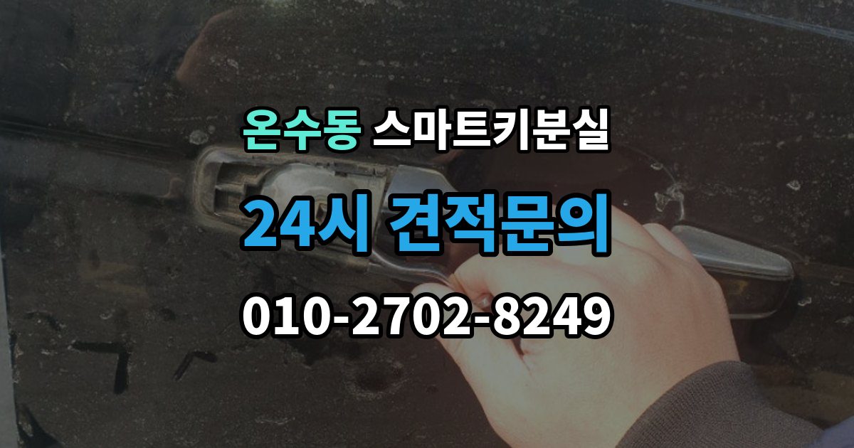 온수동 스마트키 분실 이모빌라이저 연동 상태 확인하는 법