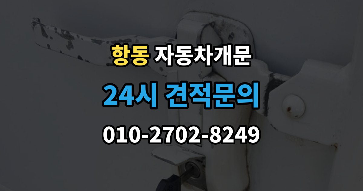 구로구 항동 자동차 문 잠김 스마트키 인식 불량으로 인한 잠김 사례