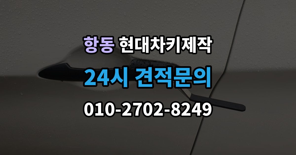구로구 항동 현대 차키 제작 출장 안내 - 키 번호가 필요한 상황과 확인법