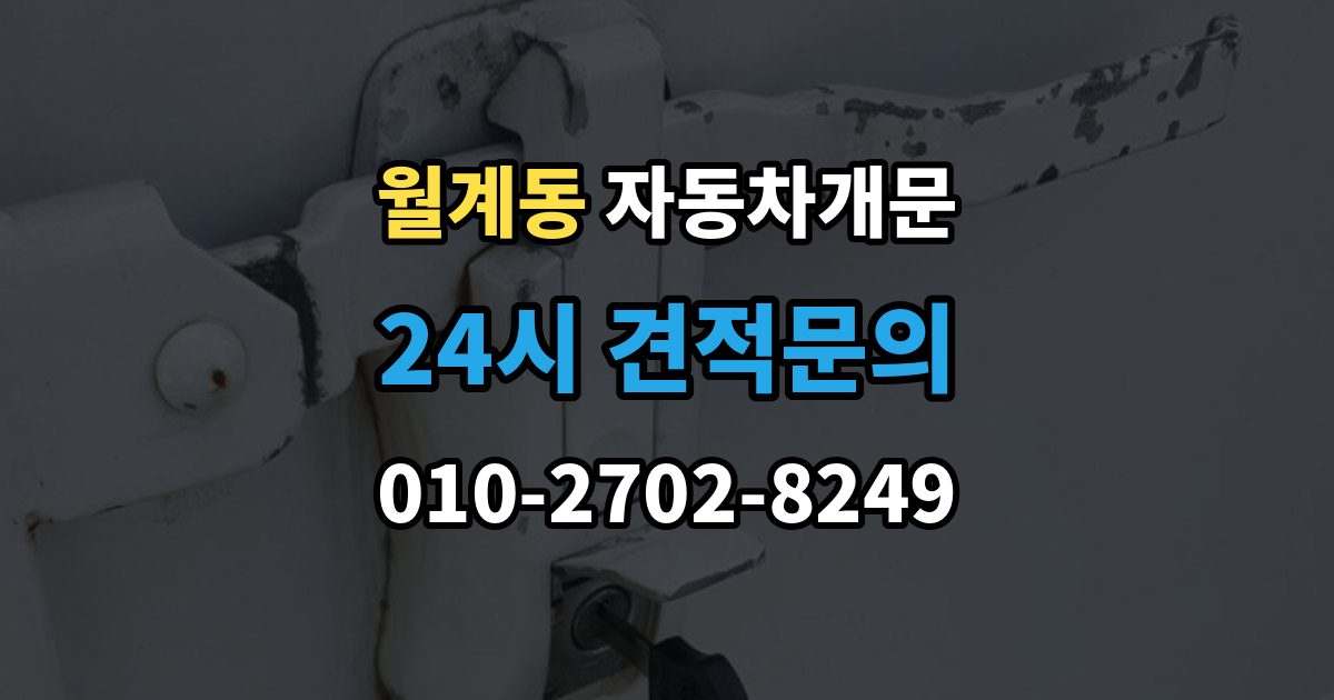 월계동 차 문 잠겼을 때 보험사 긴급출동과 전문업체 비교