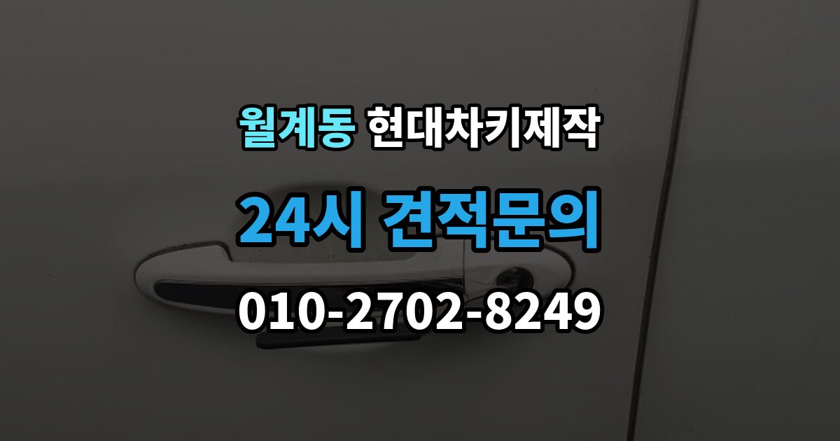 월계동 현대 차키 제작 출장 안내 - 기존 키가 있어도 재등록이 필요한 상황