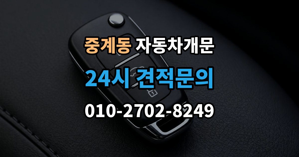 중계동 자동차 문 잠김 리모컨 오작동과 실제 잠김 구분하기