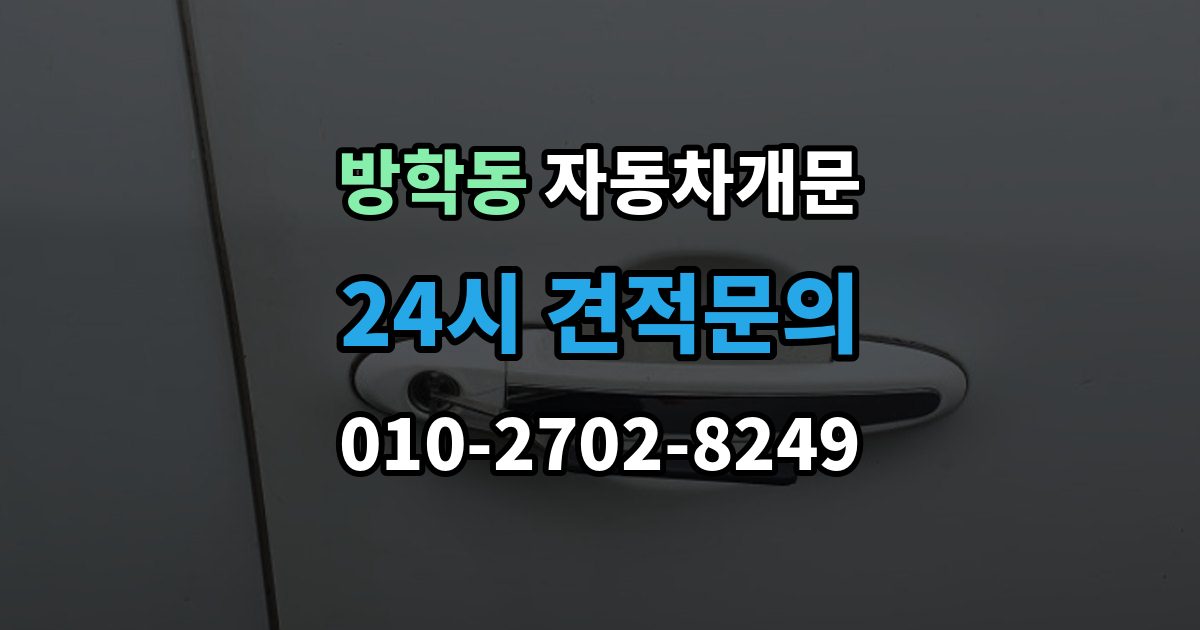 방학동 차 문 잠겼을 때 잠금 해제 후 재발생 방지하는 습관