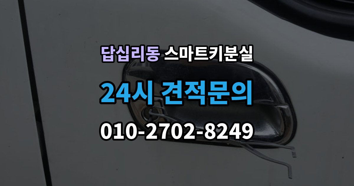 답십리동 스마트키 분실 예비키 없이 외출했다면 확인할 이동 경로