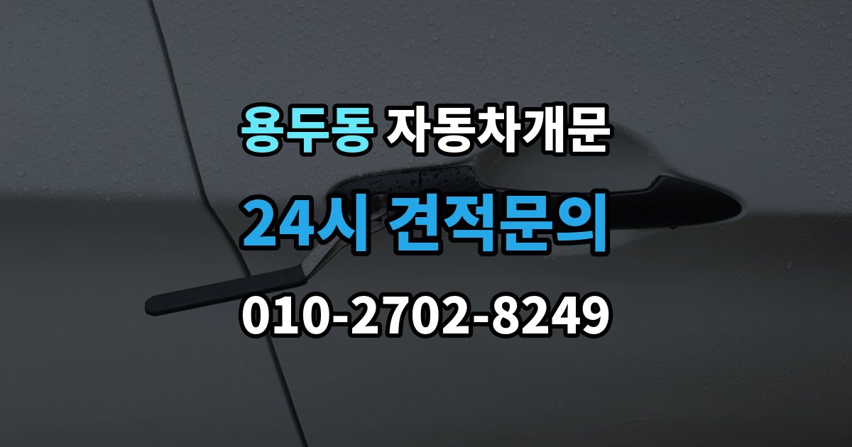 동대문구 용두동 차 문 잠겼을 때 문은 열려도 시동이 안 걸릴 때 구분법