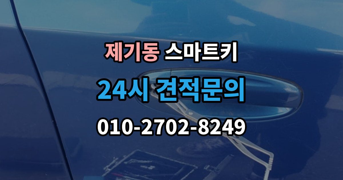 제기동 스마트키 차키와 함께 쓰는 경우의 장단점