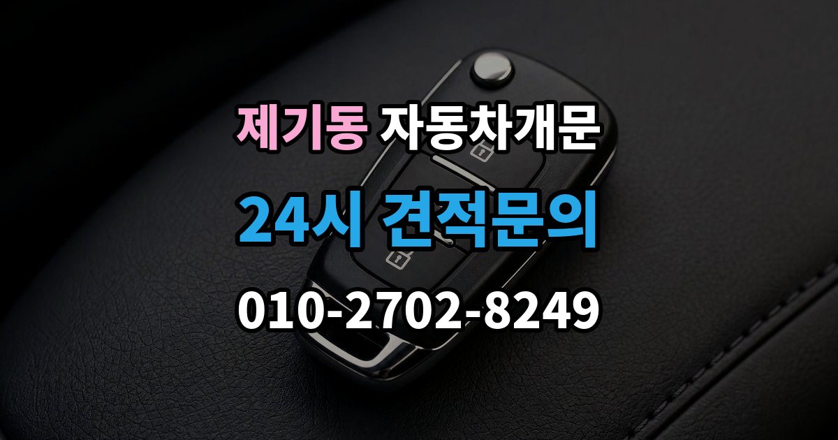 제기동 자동차 문 잠김 리모컨 오작동과 실제 잠김 구분하기