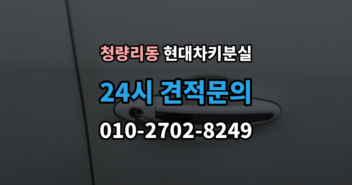 청량리동 현대 차키 분실 출장 안내 - 운행 중 경고가 뜨는 경우와 원인
