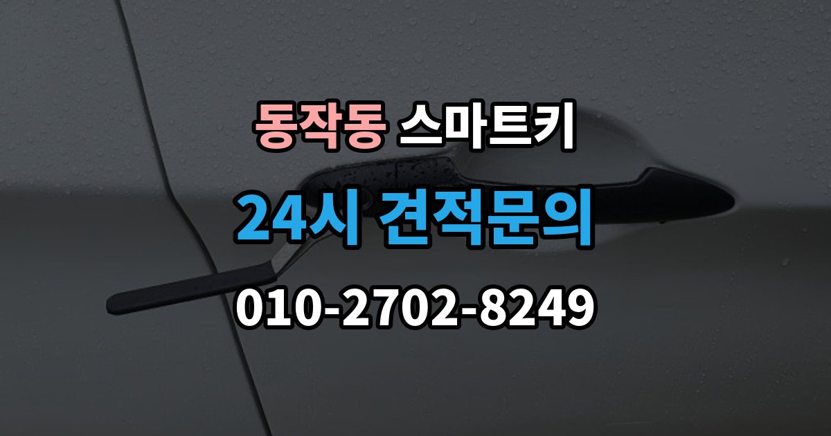 동작동 스마트키 배터리 종류 고르는 기준