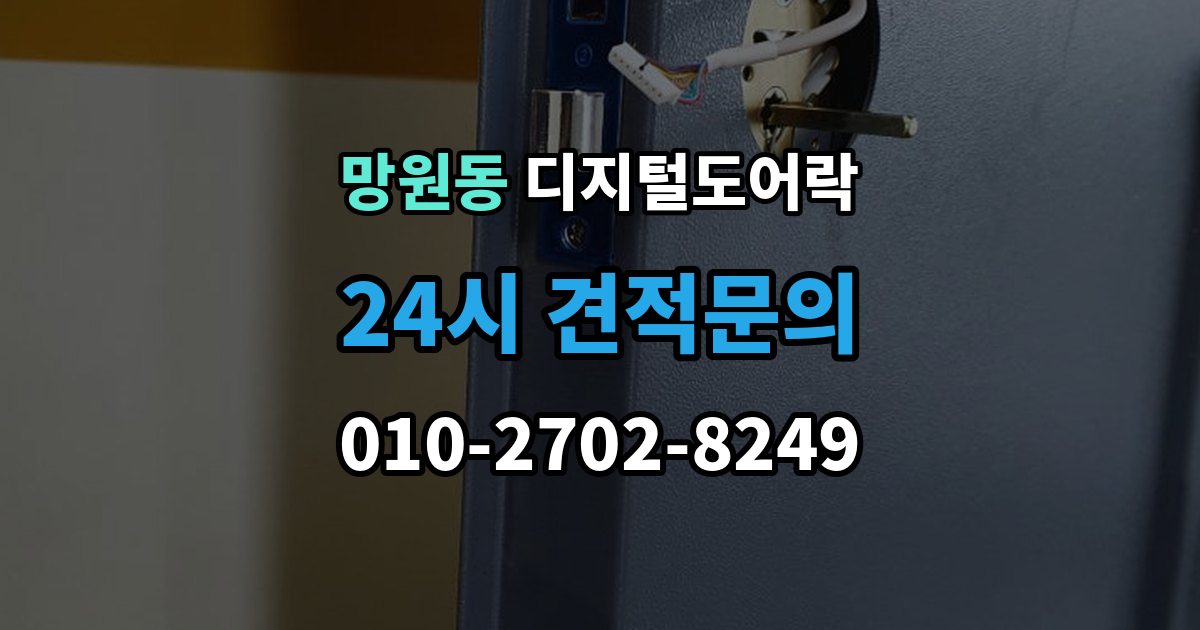 망원동 디지털 도어락 스마트홈 연동이 편리한 모델의 조건