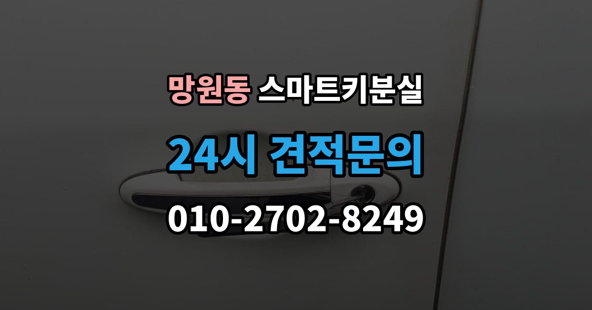 망원동 스마트키 분실 잠금 상태에서 무리 없이 열어야 할 경우