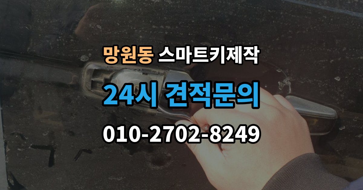 망원동 스마트키 제작 칩 손상 의심 시 점검 포인트