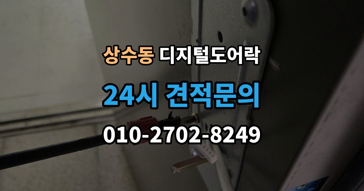 상수동 디지털 도어락 실내 잠금 해제 버튼이 유용한 순간