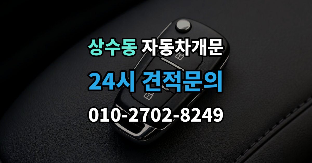 상수동 차 문 잠겼을 때 여벌열쇠 위치를 미리 확인해야 하는 이유