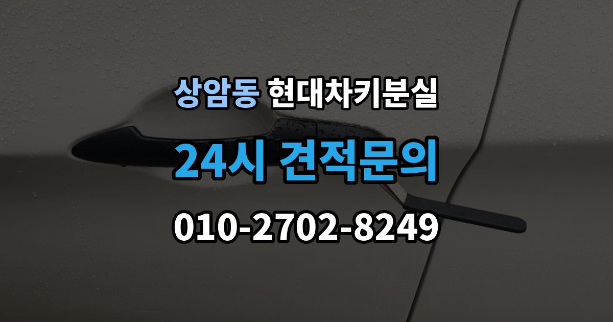 상암동 현대 차키 분실 지갑 속 스마트키를 찾기 전 확인할 장소