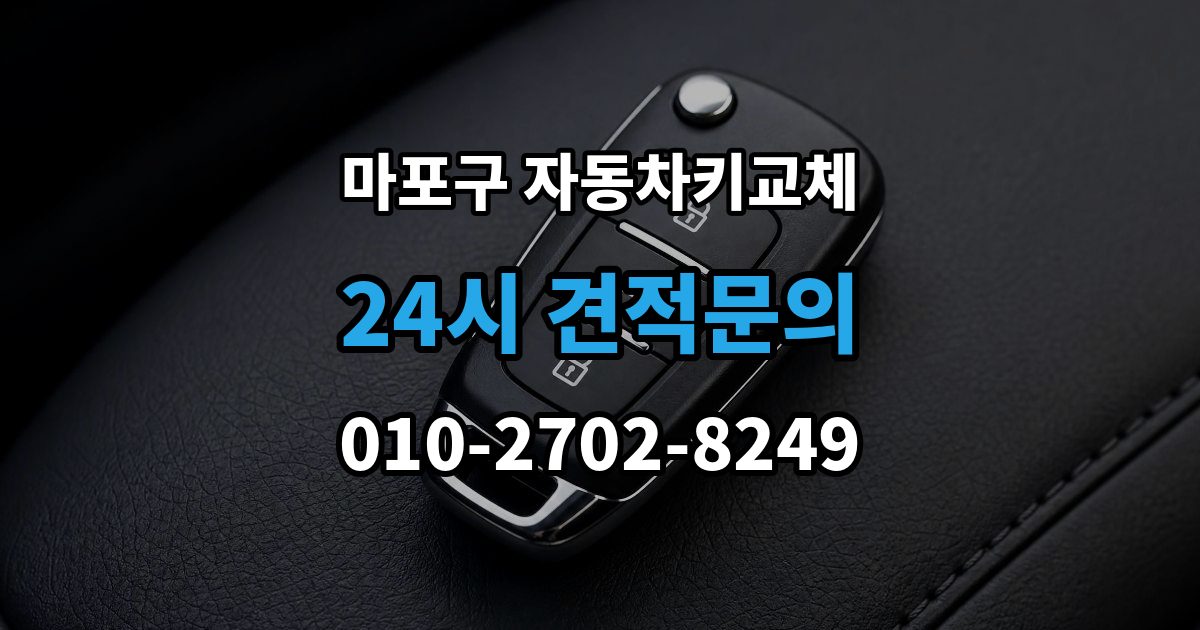 마포구 구수동 자동차키 교체 출장 안내 - 임시 운행 전 점검할 것